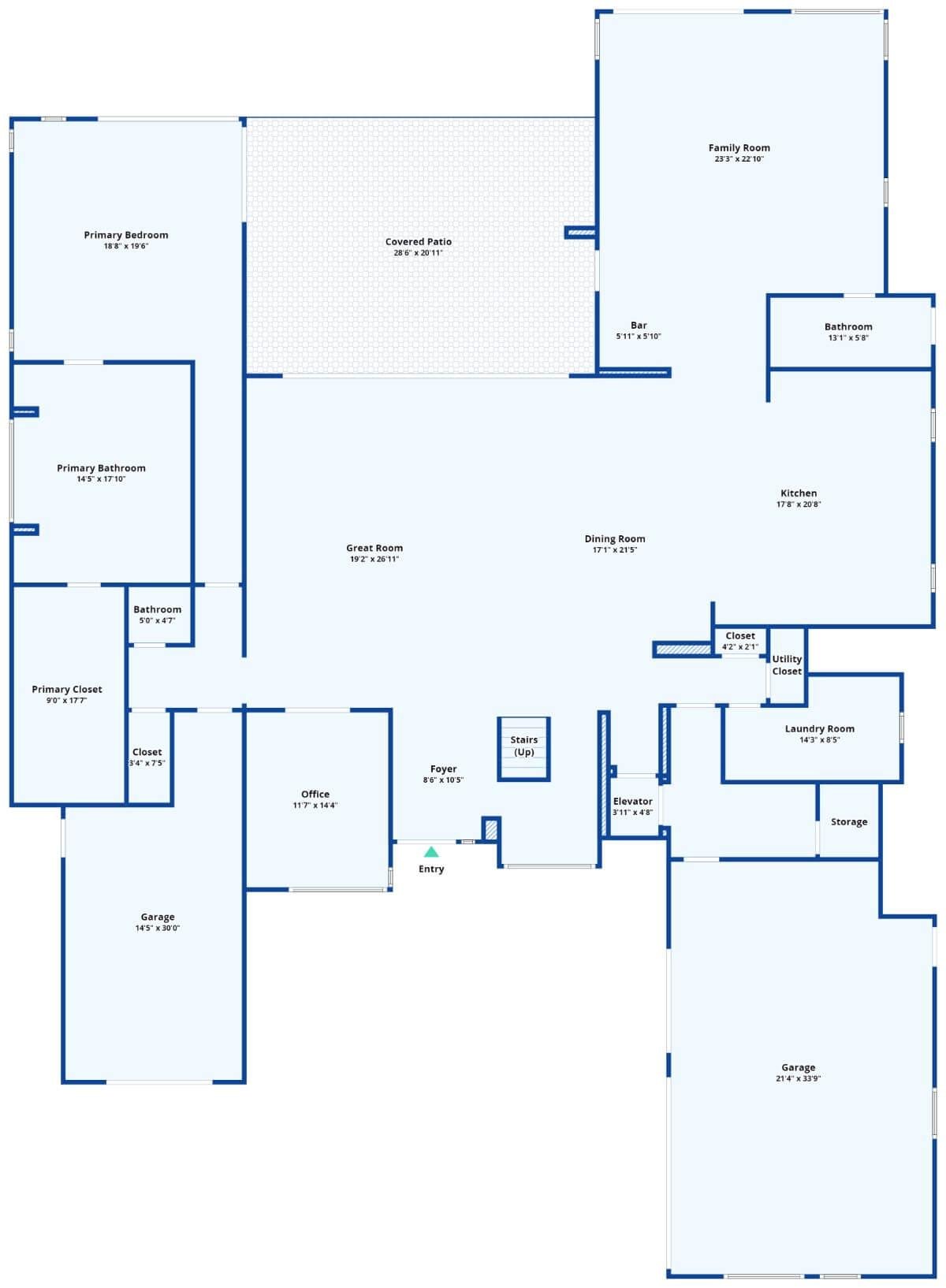 Expansive Floor Plan Bringing Together Entertainment and Functionality