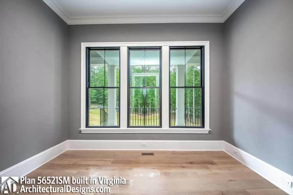 See How These Wide Windows Open Up This Craftsman Room