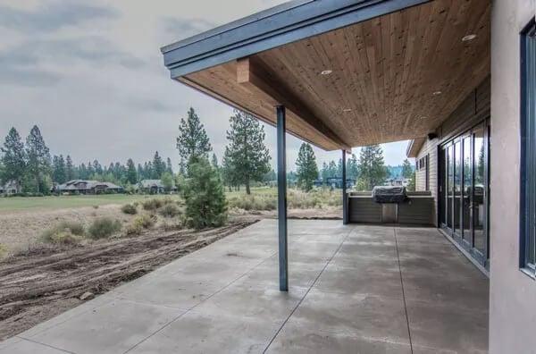 Expansive Patio with Slanted Wooden CeilingโPerfect for Relaxing Outdoors