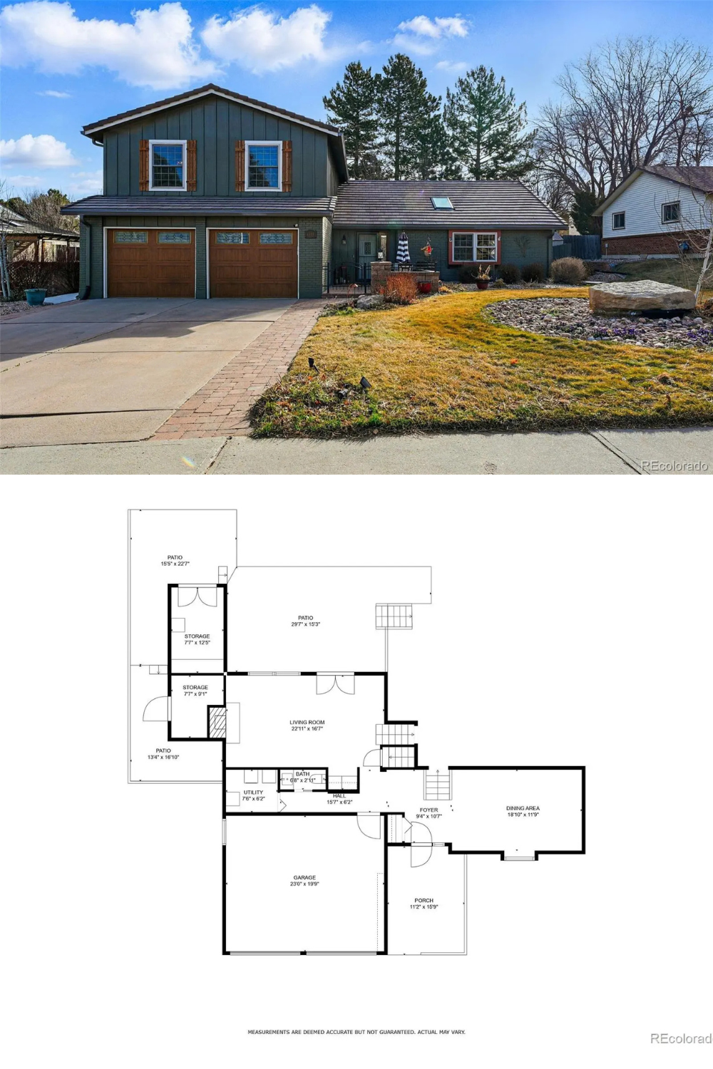Traditional-Style 3-Bedroom Home with Two-Car Attached Garage and Several Patio Areas (2,622 Sq. Ft. Floor Plan)