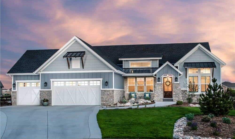 Charming Craftsman Home with Stone Accents and Gabled Roof