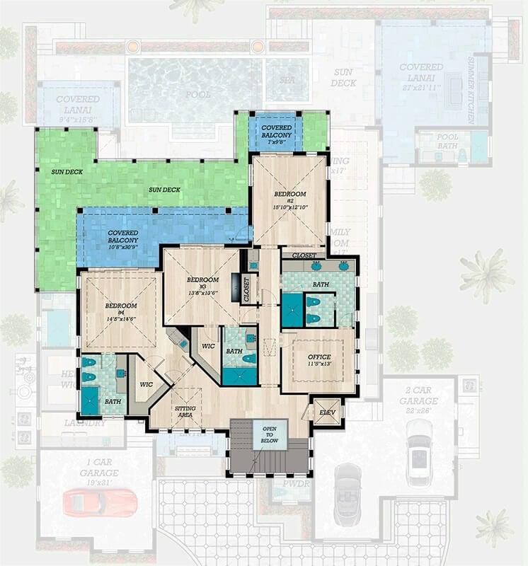 Upper Floor Oasis Featuring a Private Sun Deck and Office Corner