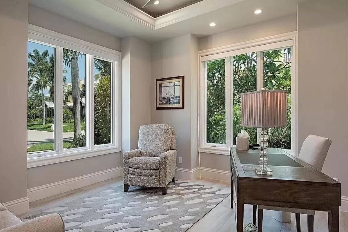 Calm Study Area with Inviting Garden Views