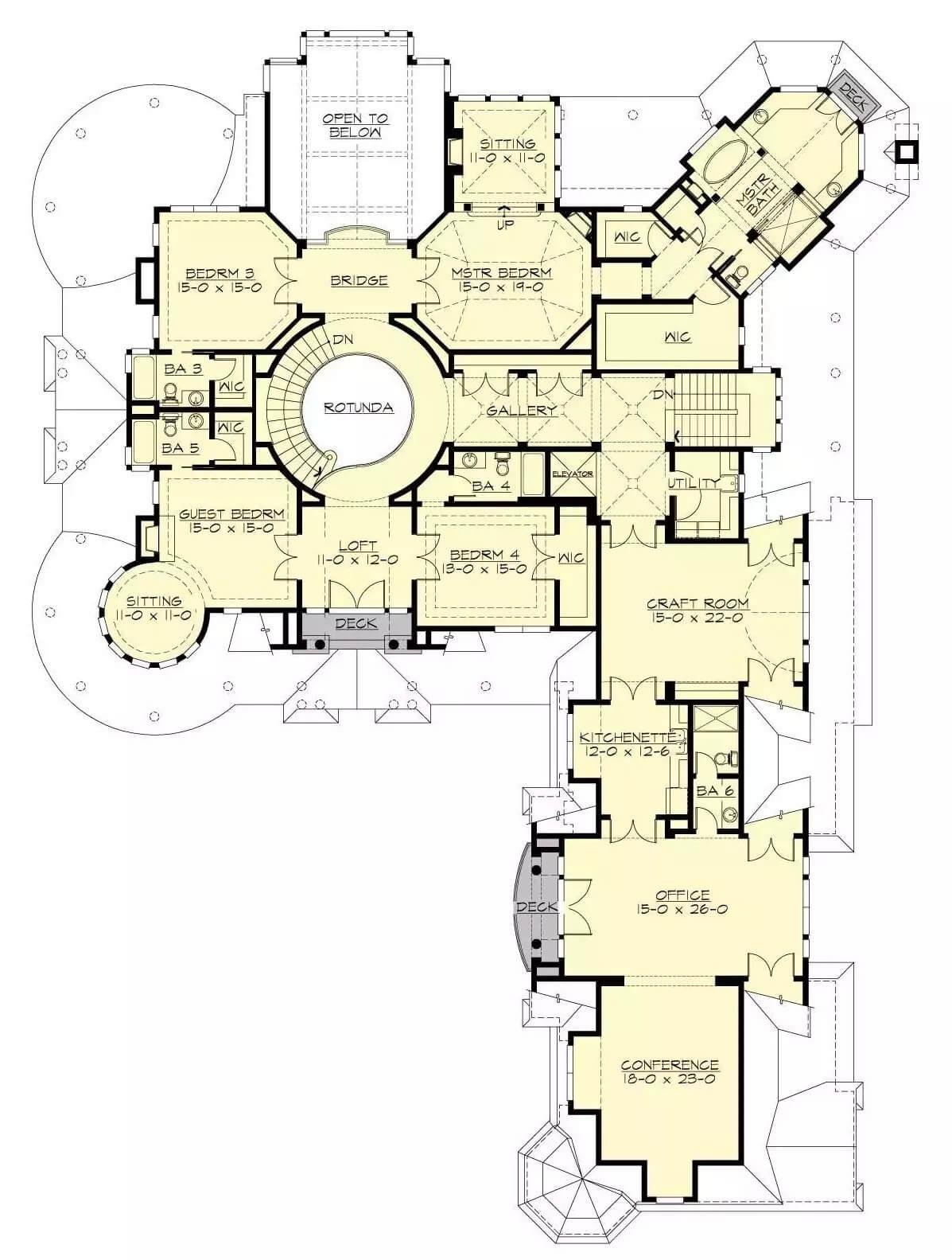 Intricate Floor Plan with a Majestic Rotunda at the Core