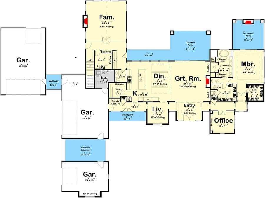 Exploring the Versatile Layout with a Spacious Two-Story Great Room