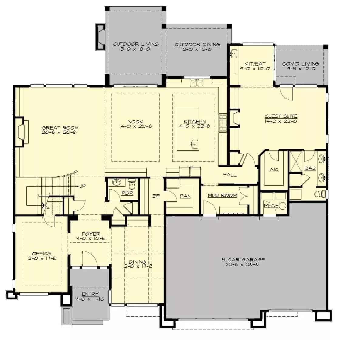 Explore This Spacious Main Floor with a Three-Car Garage