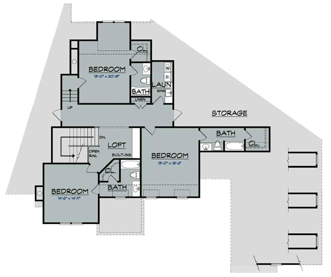Explore the Loft-Topped Second Floor with Ample Storage