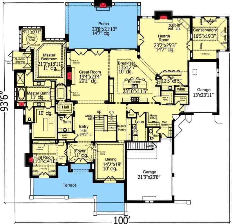 Explore This Expansive Floor Plan with a Cozy Conservatory