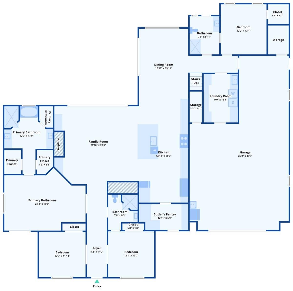 Explore the Open Layout of This Craftsman-Inspired Space