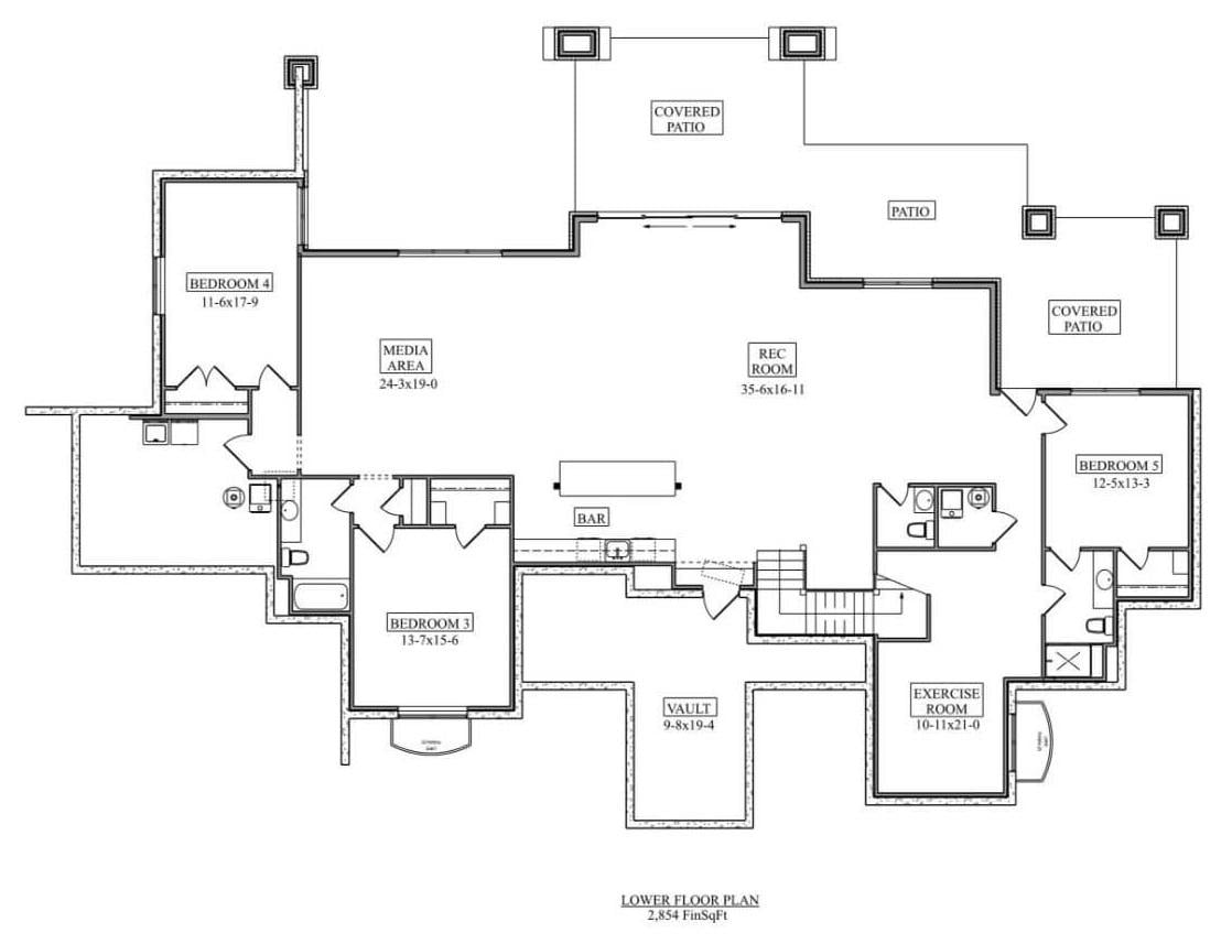 Exploring a Spacious Lower Level with Multiple Bedrooms and a Rec Room
