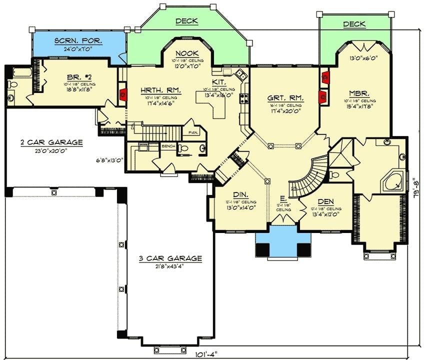 Check Out the Grand Staircase in This Spacious Floor Plan