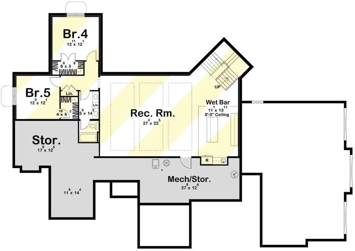 Explore the Spacious Recreation Room and Wet Bar Layout