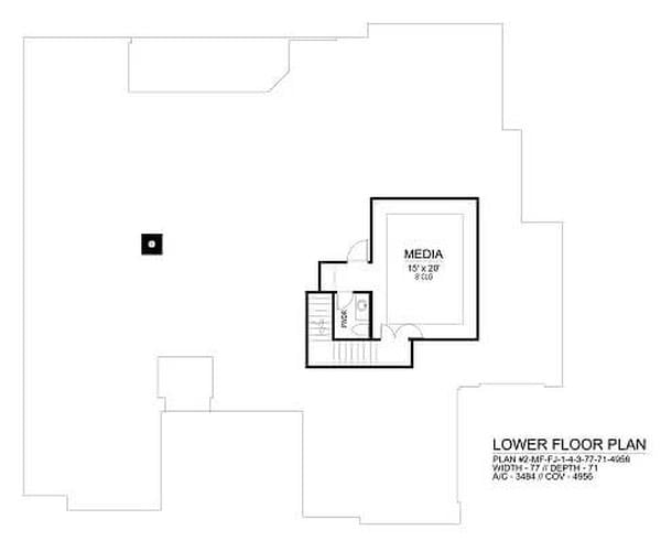 Spacious Media Hub on the Lower Floor—An Entertainer