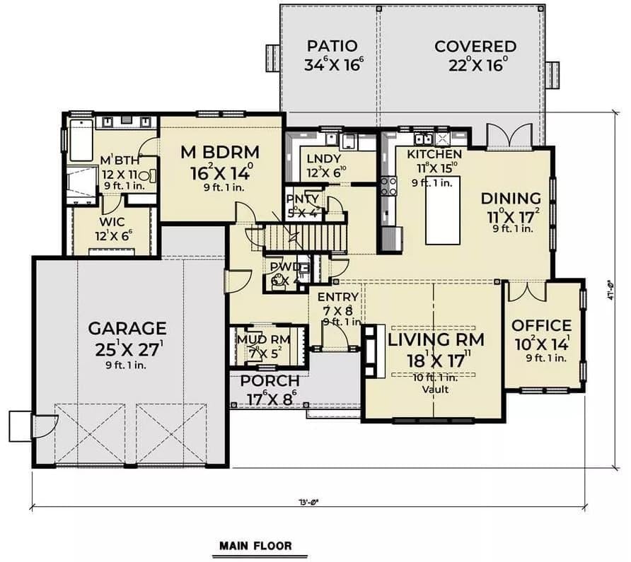 Explore the Smart Layout of This Main Floor with Vaulted Ceilings