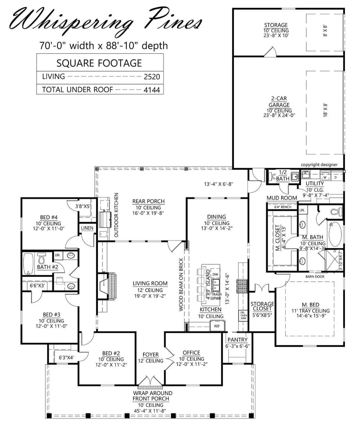 Explore the Flowing Layout of This Spacious Whispering Pines Home