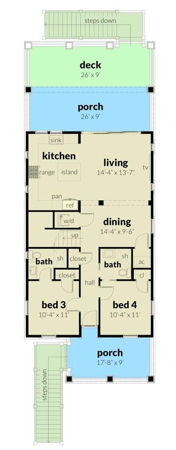 Explore This Smartly Laid Out Beach House Main Floor Plan