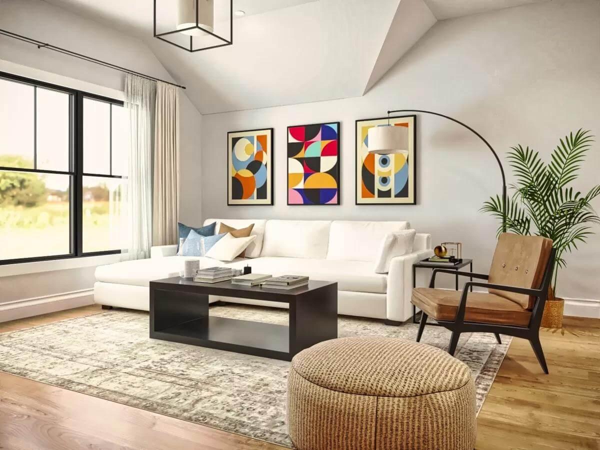 Take in the Playful Pop Art Accents in This Bright Living Room