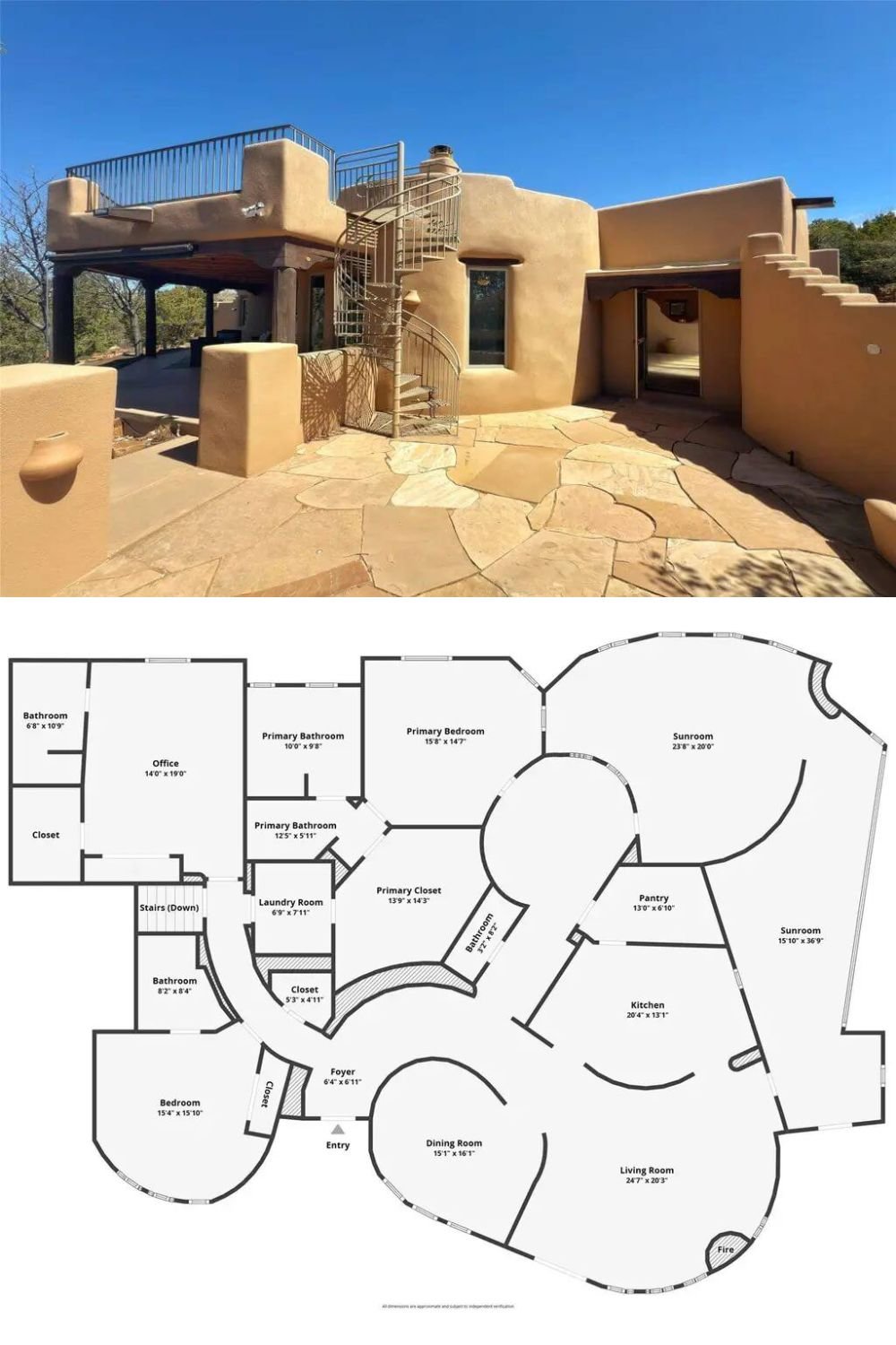 Adobe-Style Home with 3 Bedrooms and Covered Patio (3,485 Sq. Ft. Floor Plan)