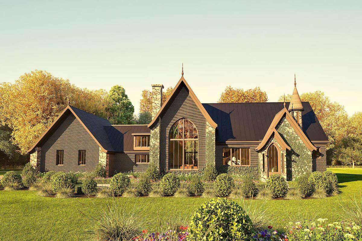 4-Bedroom European Home for a Corner Lot with Balcony (Floor Plan)