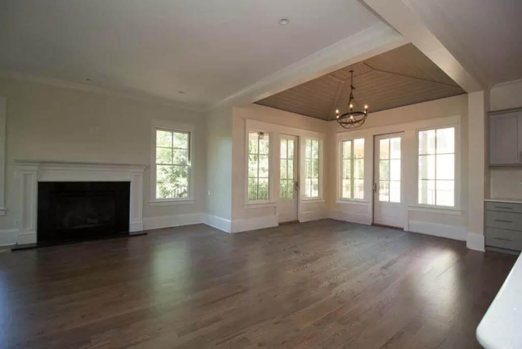 Check Out This Nook with Tall Windows and a Unique Tray Ceiling