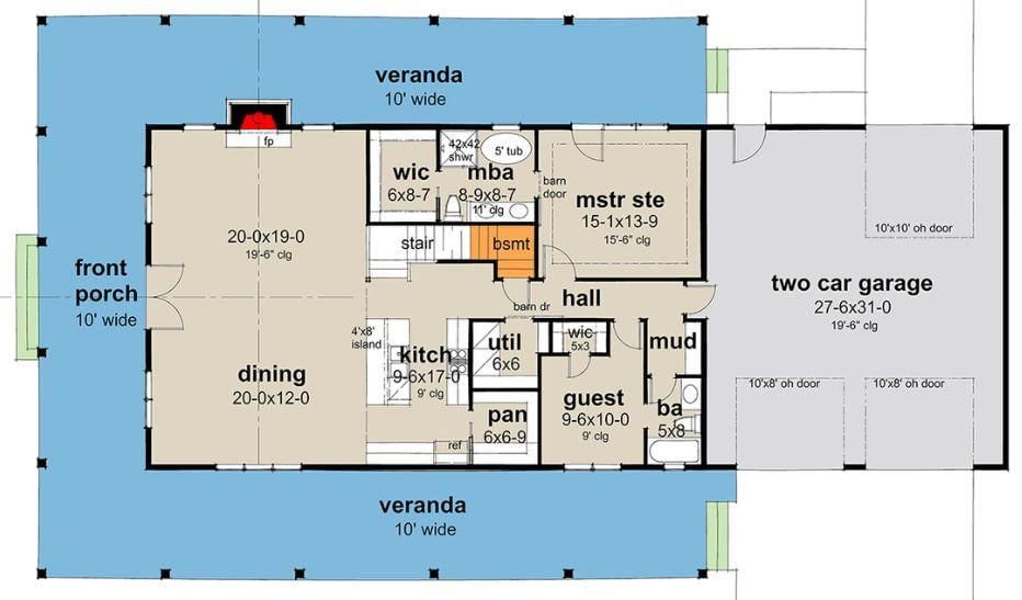 Step Inside the Spacious Main Level With a Wraparound Veranda