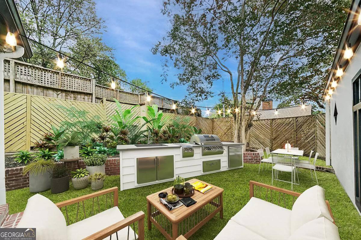 Enjoy the Outdoor Cooking Area with Dedicated Grill Station