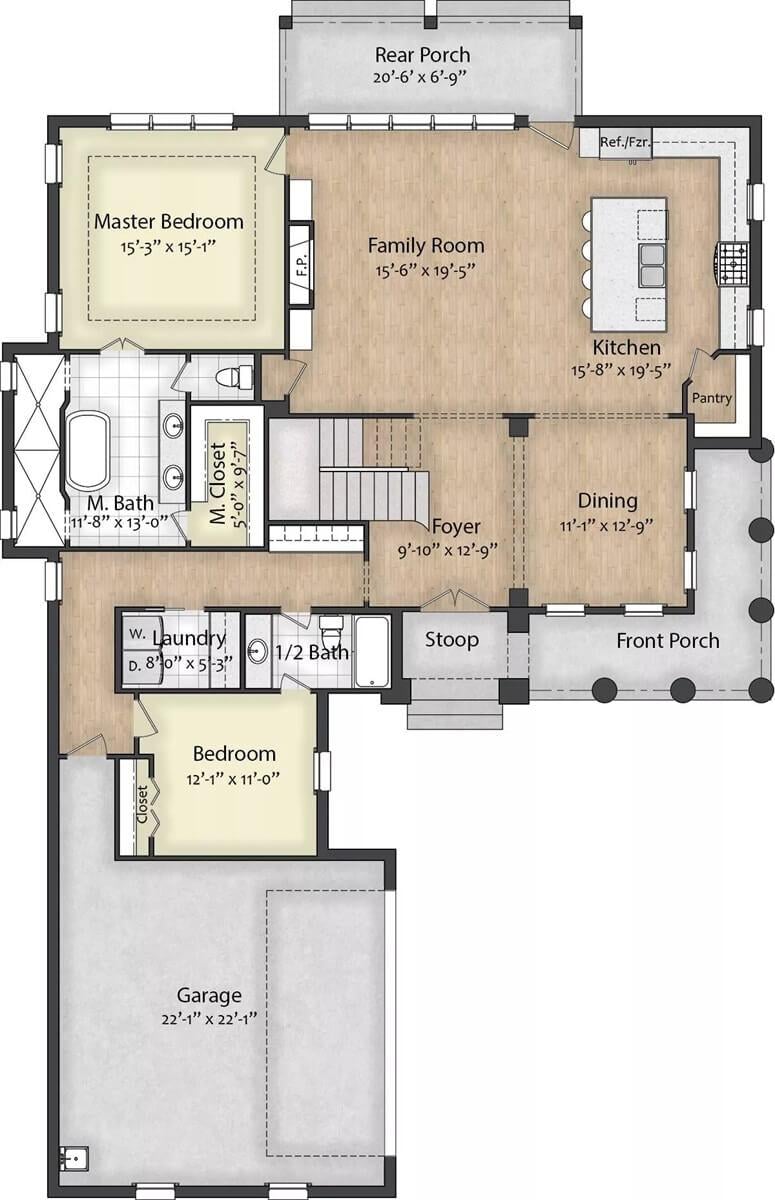 Explore This Well-Laid-Out Main Floor with an Inviting Family Room