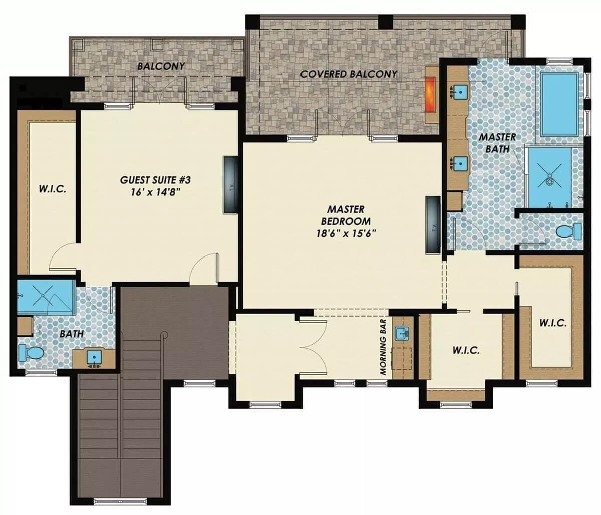 Explore the Spacious Master Suite with a Private Balcony