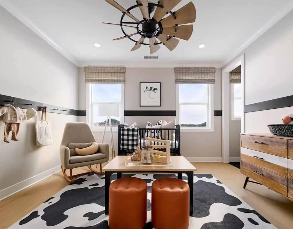 Check Out the Farmhouse Vibe and Playful Decor in This Nursery
