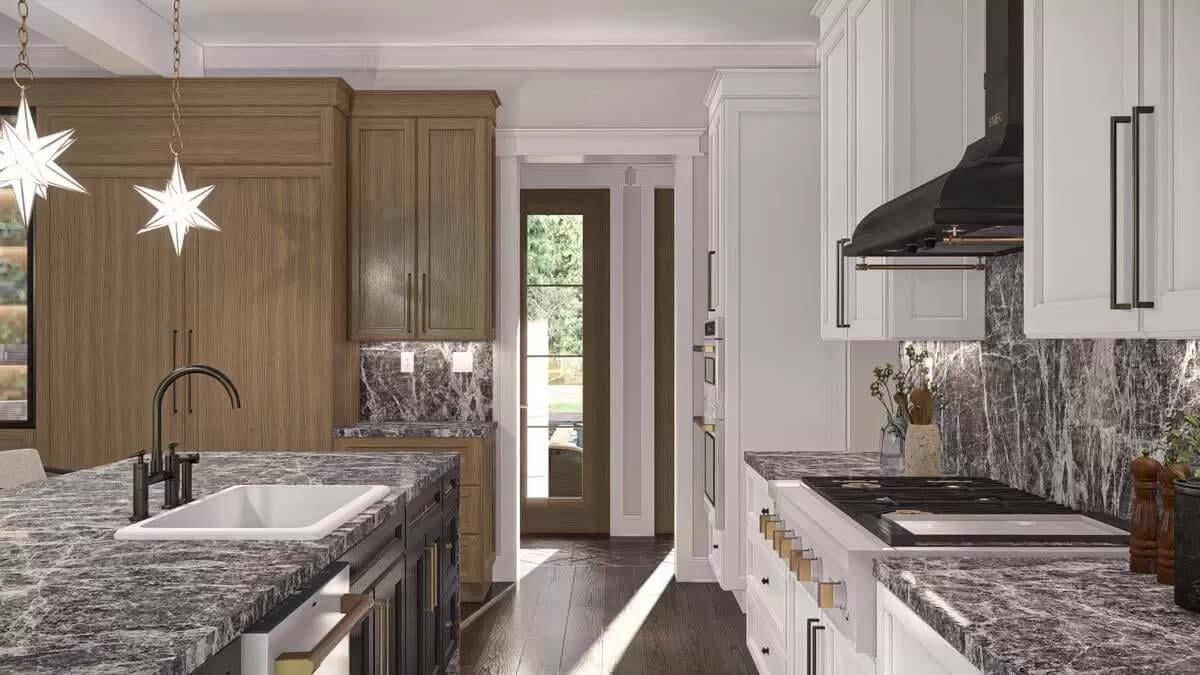 Star Pendant Lights Steal the Show in This Stylish Kitchen