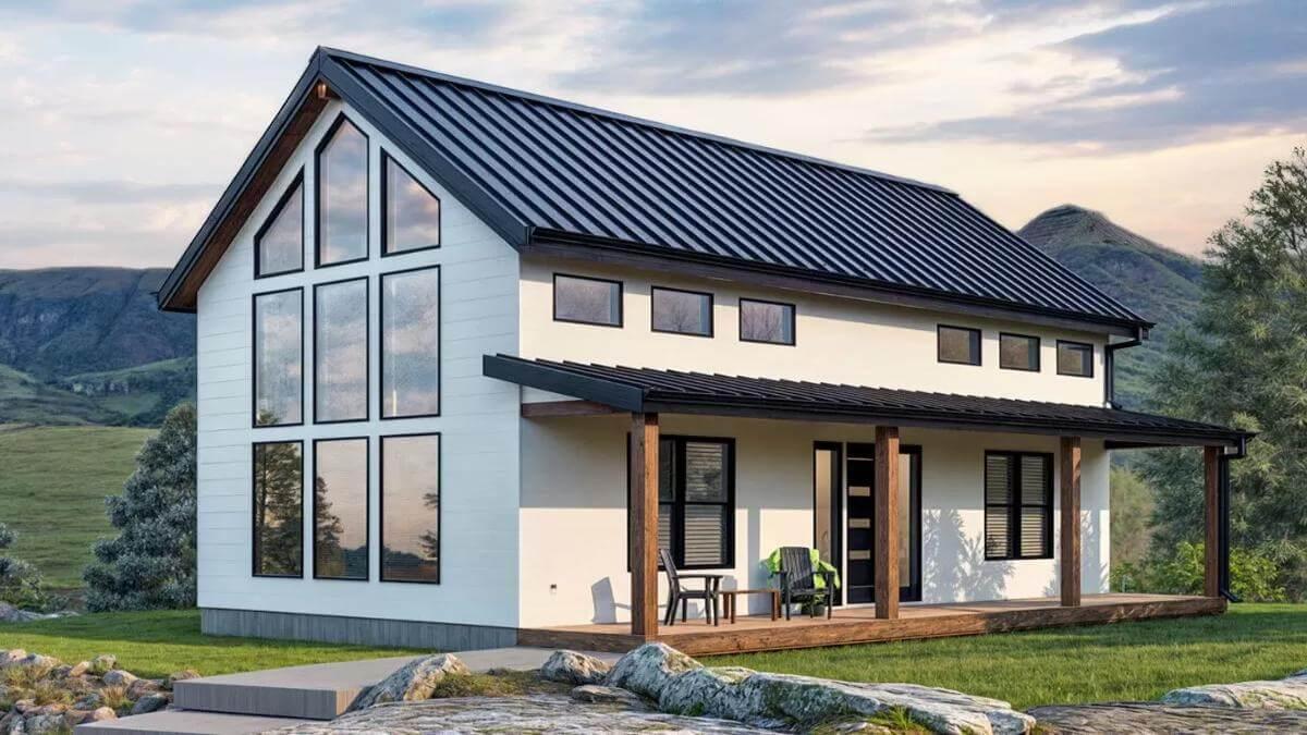 Check Out the Dramatic Windows in This Contemporary Farmhouse