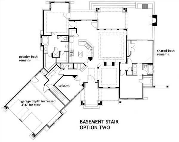 Exploring the Versatile Basement Stair Options in This Craftsman Layout