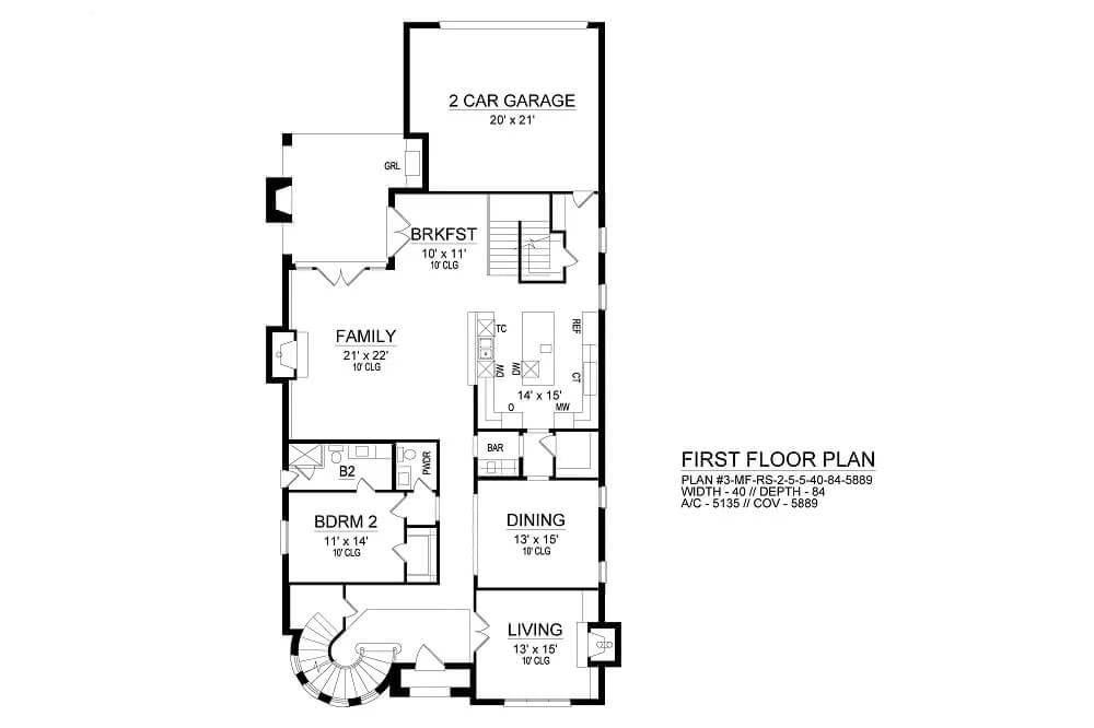 Take a Look at This Efficient First Floor Layout with a Spacious Family Room