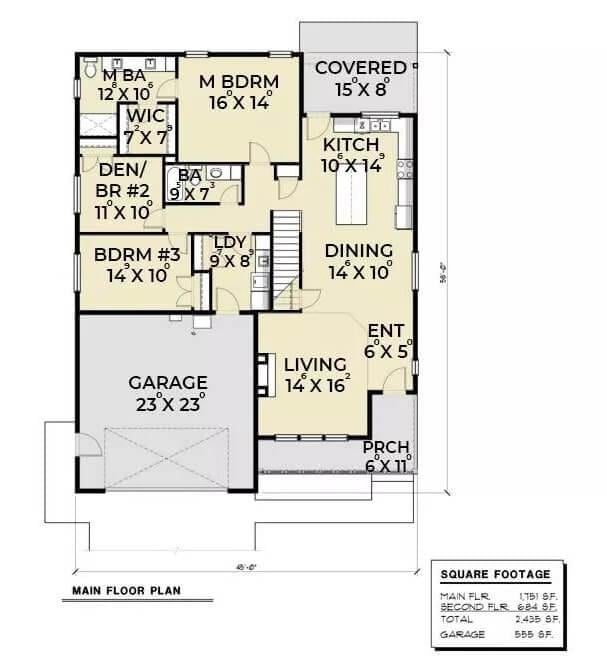 Exploring a Thoughtfully Designed Main Floor Plan with Ample Space