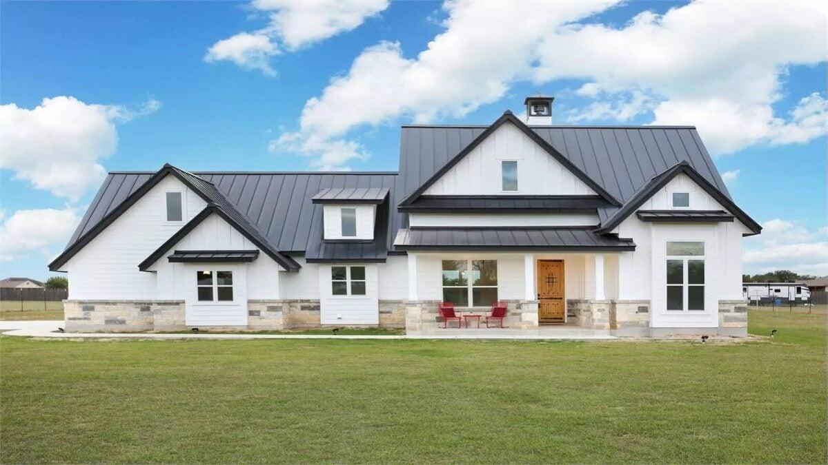 Check Out This Modern Farmhouse with a Striking Metal Roof