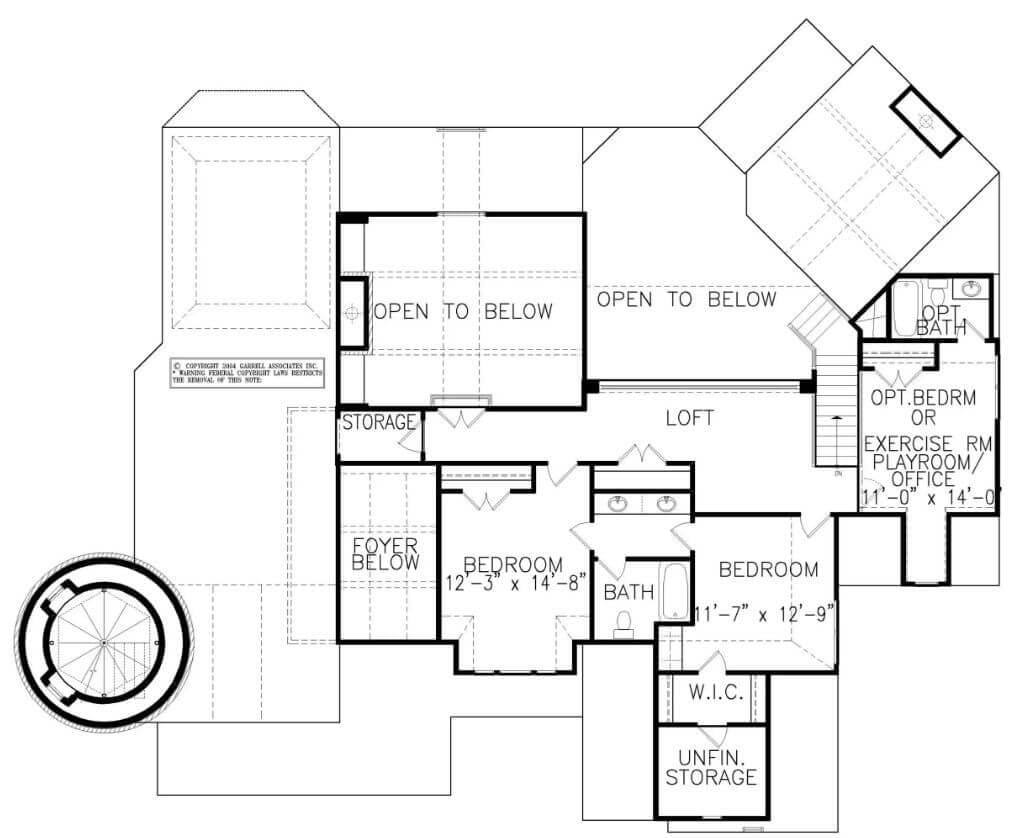 Check Out the Loft Overlooking the Foyer in This Floor Plan