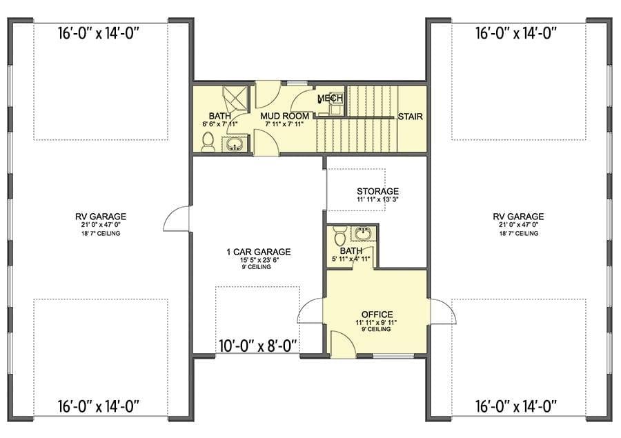 Check Out the Dual RV Garages in This Spacious Layout