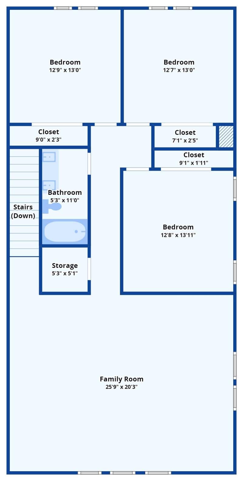 Spacious Upper Floor with Versatile Family Room