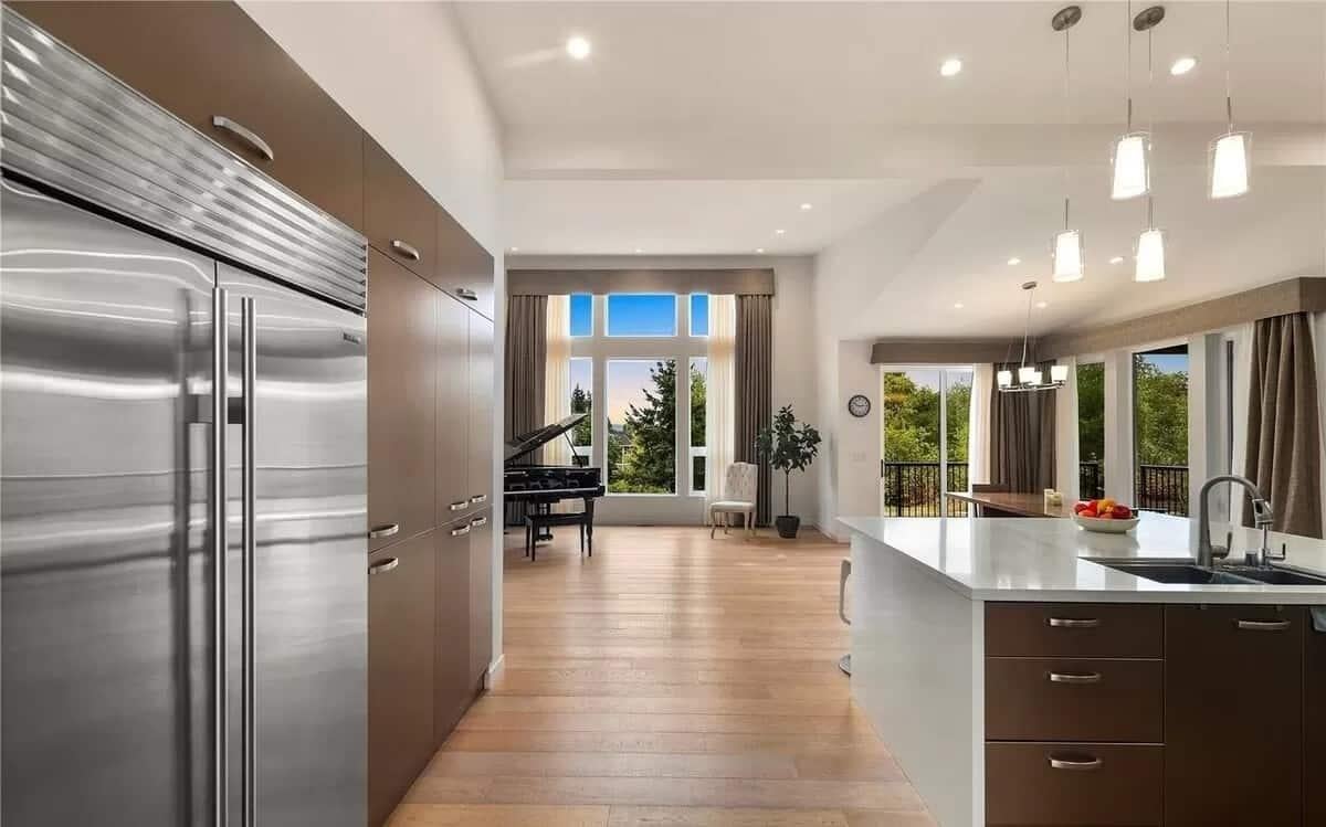 Wow, Look at Those Dramatic Floor-to-Ceiling Windows in the Living Area