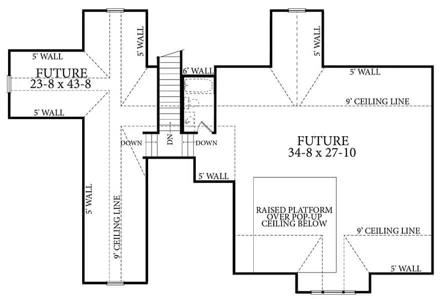 Future Expansion Potential with Raised Platform and Flexible Spaces