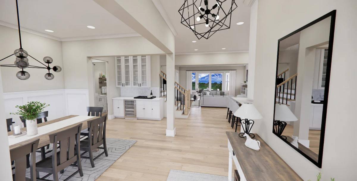 Check Out the Sleek Cabinetry in This Open Dining Area
