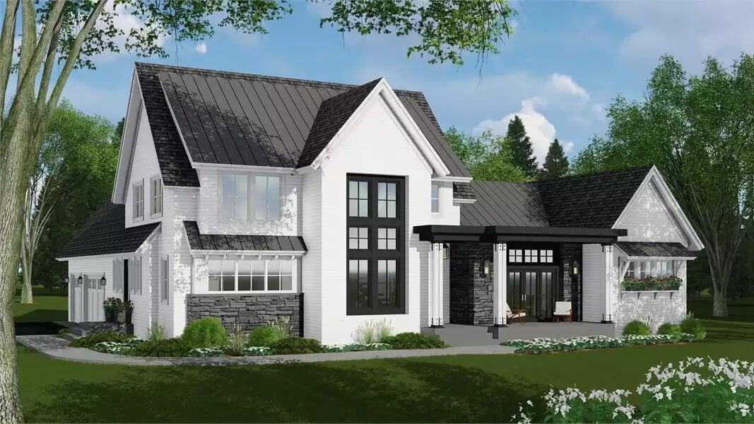 You Can Spot the Dramatic Black Accents on This Contemporary Beauty