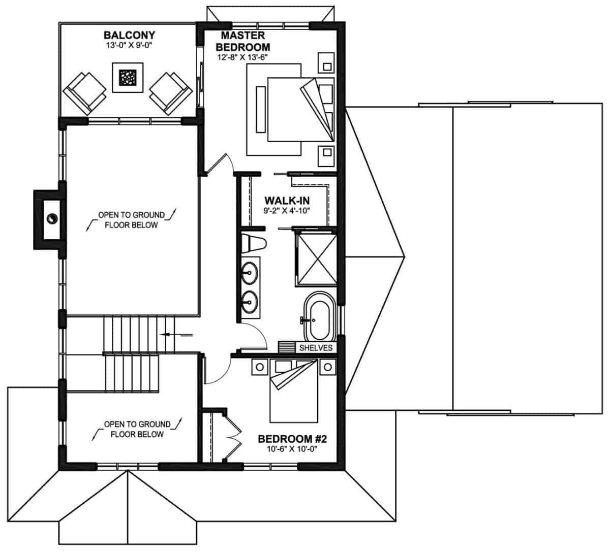 Check Out This Upper Floor Plan with a Spacious Balcony
