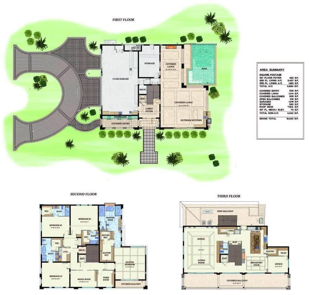 Explore This Expansive Multi-Level Floor Plan with Stunning Outdoor Features