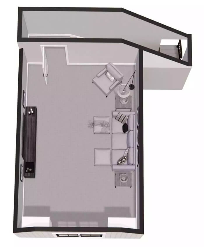 3D Bonus Level Floor Plan