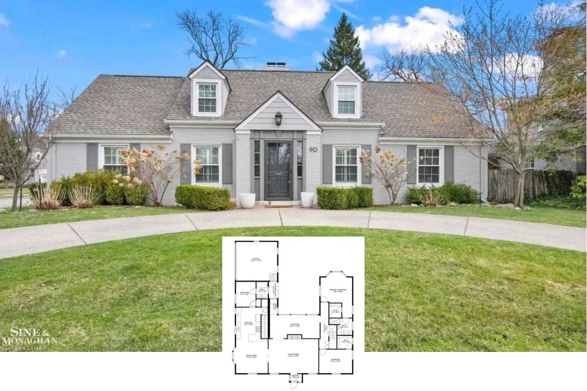 Cape Cod-Style 4-Bedroom Home with Rear Garage and Basement Expansion (2,500 Sq. Ft. Floor Plan)