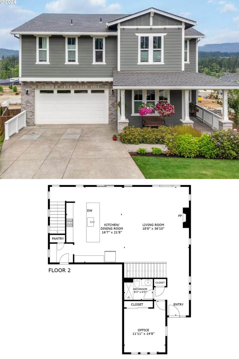 Craftsman-Style 4-Bedroom Home for a Sloped Lot with Open Concept Design (3,925 Sq. Ft. Floor Plan)