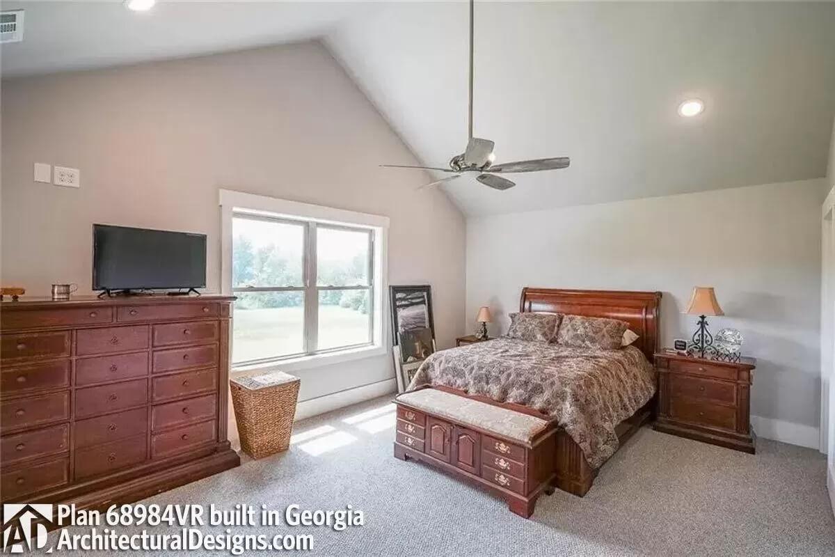 Notice the Vaulted Ceilings Adding Airiness to This Bedroom