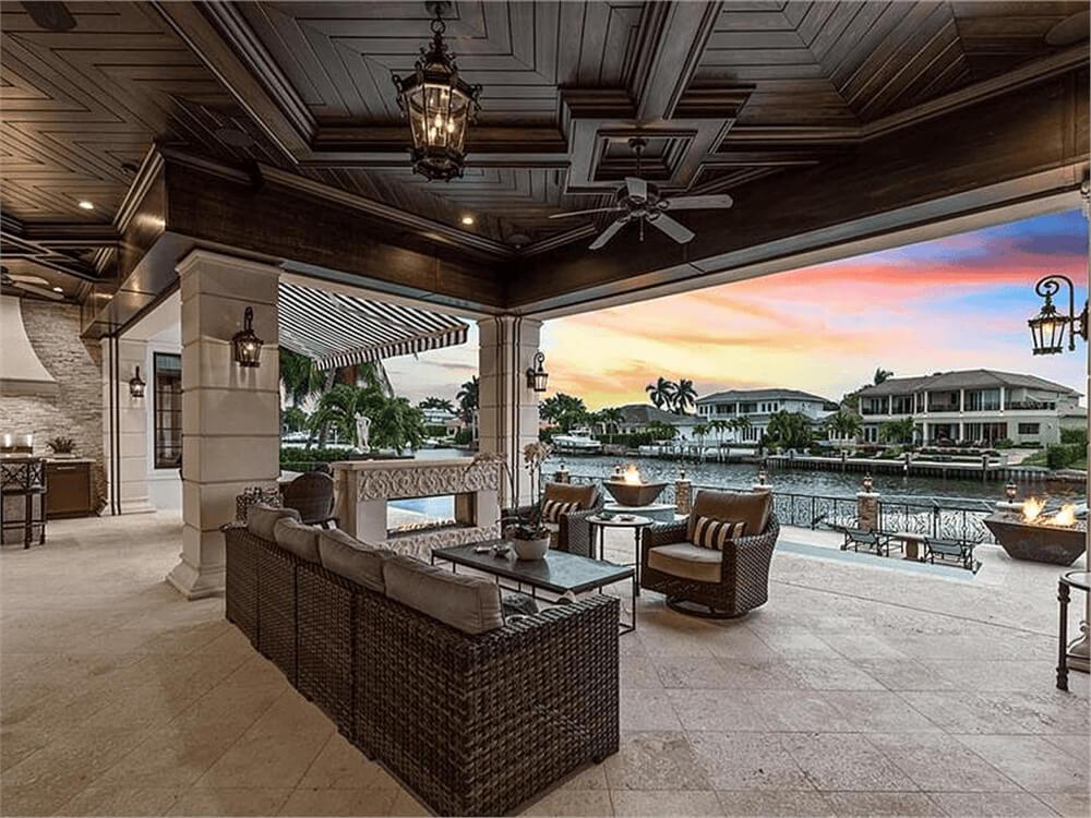 Experience the Sunset from This Luxurious Waterfront Terrace