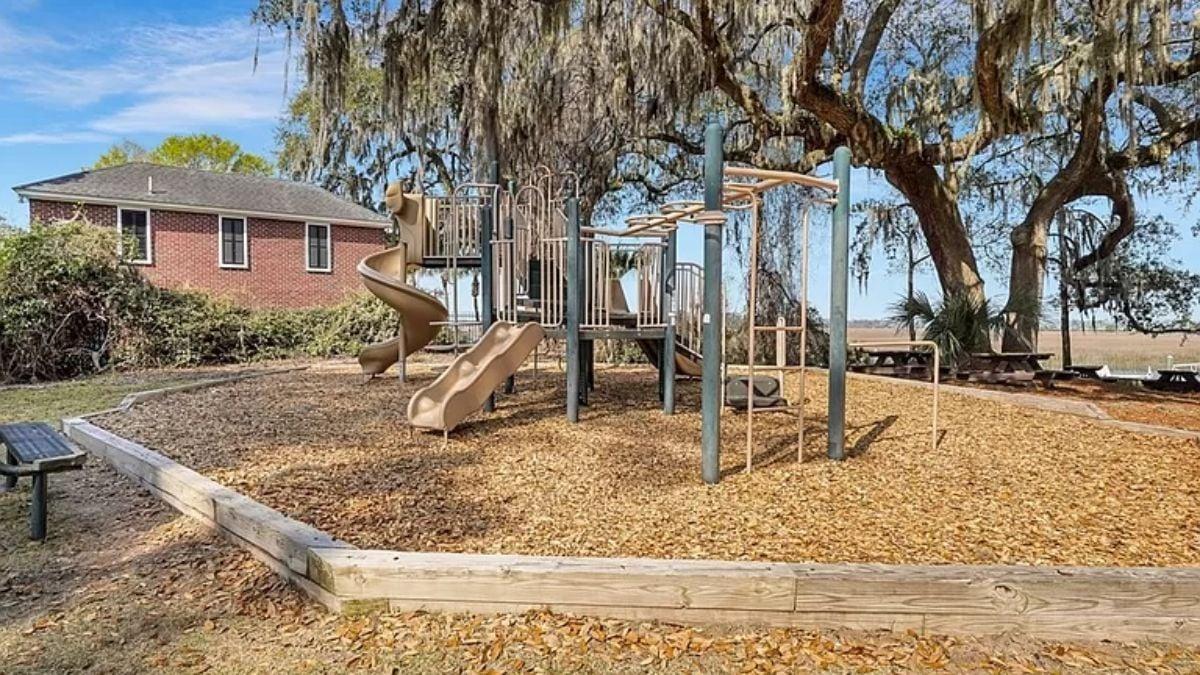 Charming Playground Nestled Under Mature Oaks